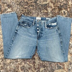 Frame Denim Le Original Light Blue Straight Leg Jeans